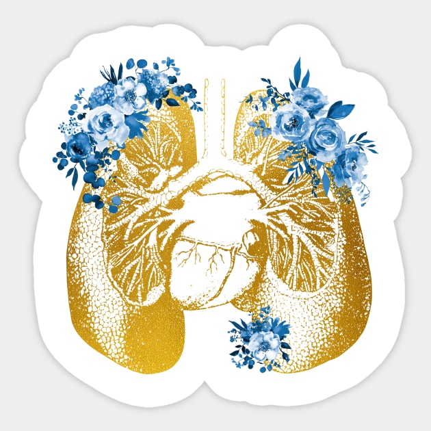 Lungs and Heart Sticker by erzebeth